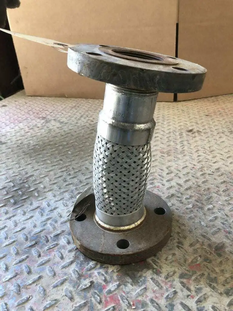 2-1/2″ X 12″ Flanged Braided Stainless Steel Flexible Hose / Expansion Joint
