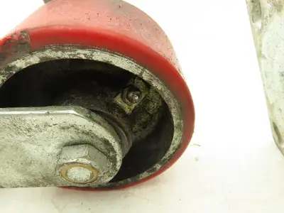 4" Caster Wheel Poly/Cast Locking Swivel Base 2" Wide 5-1/2" Height Lot of 2