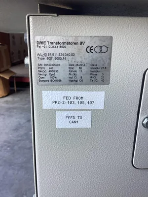 Drie Stand Alone 3 Phase Transformer; Type 8001 3000 84 -NOS