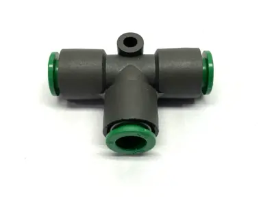 USED SMC PNEUMATIC UNION TEE FITTINGS FLAME RESISTANT 8MM LOT OF 10