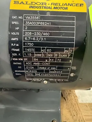 USED BALDOR RELIANCE INDUSTRIAL MOTORS VM3558T