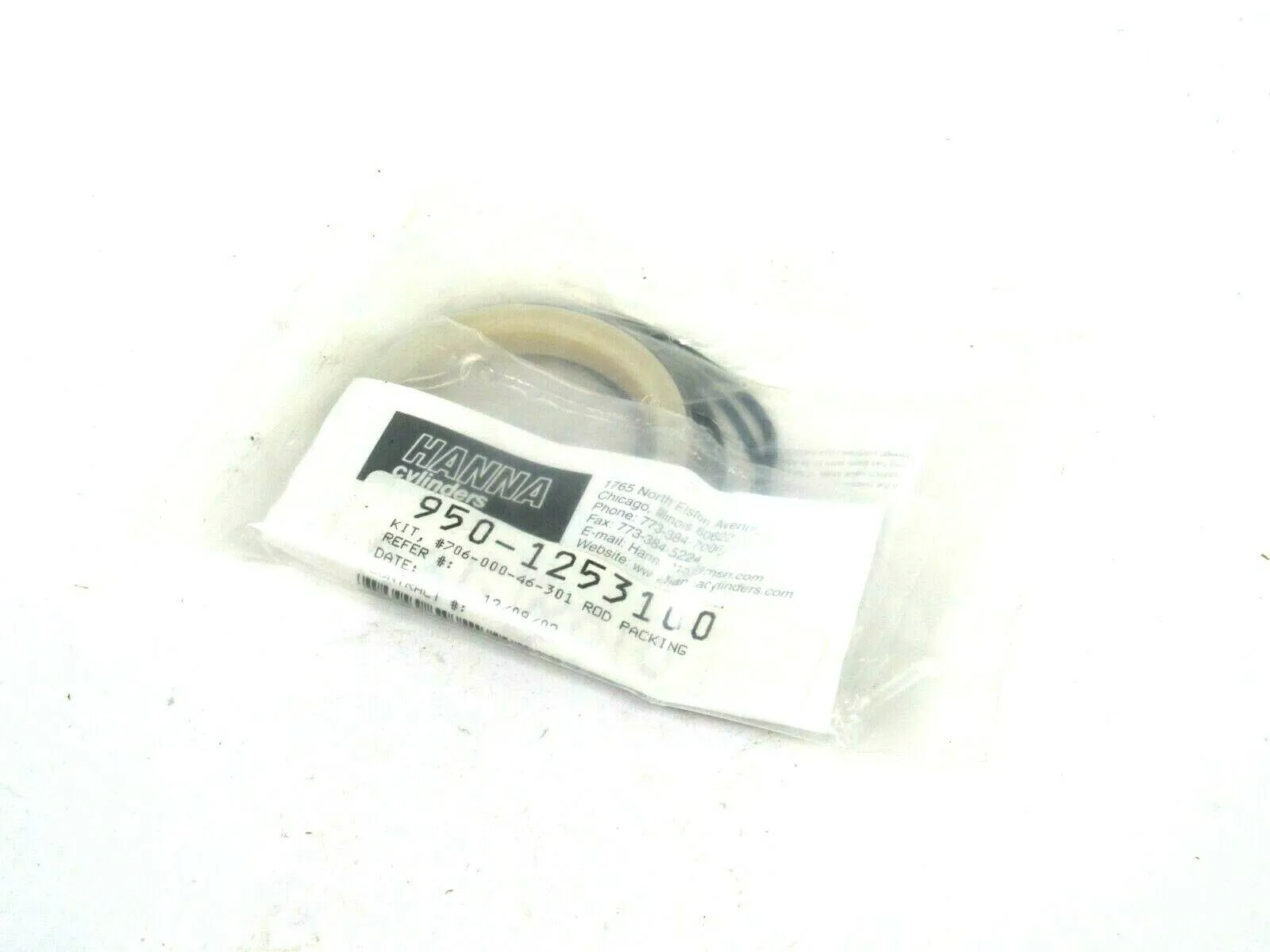 NEW HANNA CYLINDERS 706-000-46-301 ROD PACKING 70600046301