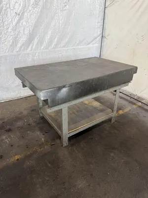 36" X 60" X 8" GRANITE SURFACE PLATE W/ STAND. STOCK # 0447325.