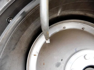 Krauss-Maffei SZ 70-1 pusher centrifuge, 316SS.