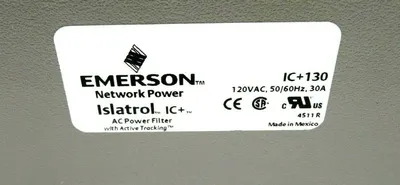 NEW EMERSON IC+130 ISLATROL AC POWER FILTER 120VAC 50/60HZ IC130