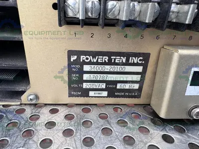 USED POWER TEN 3400D-20100 POWER SUPPLY 208 VAC, 60 HZ