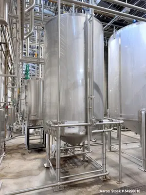 Used Feldmeier 1,200 Gallon Stainless Steel Tank – Vertical Cone Bottom Vessel w
