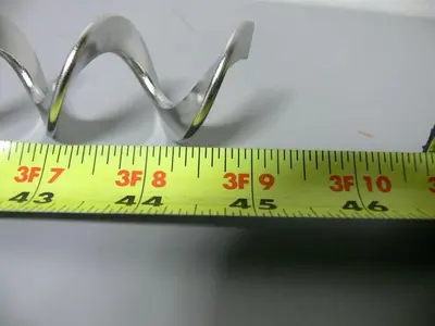 Stainless Steel Reactor Mixer Corkscrew Rod 1.5" Diameter Impeller,  45" Long