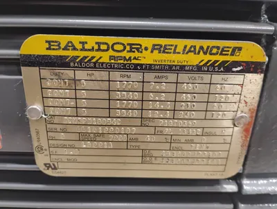 BALDOR RELIANCE ZDNRPH18054C Motors | ESS Industrial Equipment Sales (8)