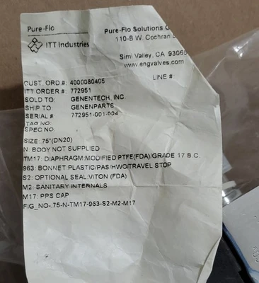 NEW ITT INDUSTRIES 77295-001-004