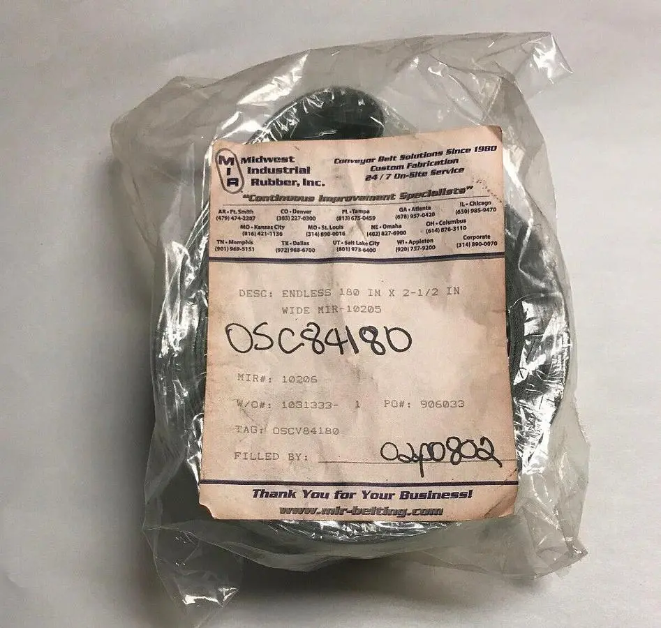 Used MIDWEST INDUSTRIAL RUBBER 180" X 2-1/2" Conveyors Ohio US | Surplus Asset Holdings #1234789