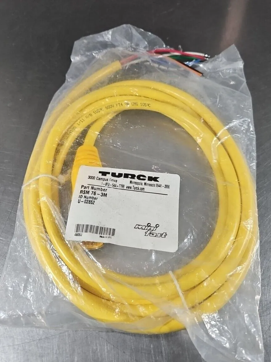 TURCK RSM-76-3M Cordset. Loc5E-16