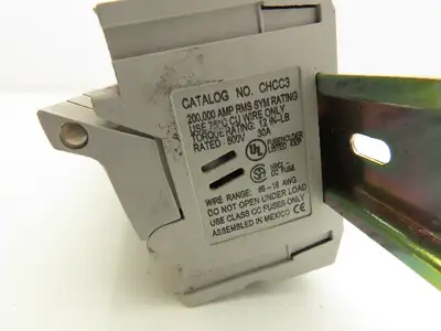 Bussmann CHCC3 Fuse Holder DIN Rail 3 Pole 30A 600V Lot of 12
