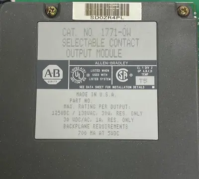 Used ALLEN-BRADLEY 1771-OW Industrial Controls Ohio US | Surplus Asset Holdings #1236815