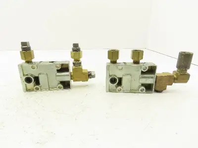 Zimmerman Zim-Air Pneumatic Air Valve Aluminum Manifold 1/4"npt  Lot of 2