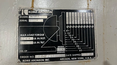 KOIKE ARONSON GE500VF WELDING POSITIONERS/NEW, USED AND REBUILT | KEC, Inc. (7)