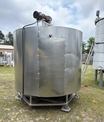 1500 Gallon Stainless Steel Jacketed Processor mfg Chester Jensen Sweep Agitatio