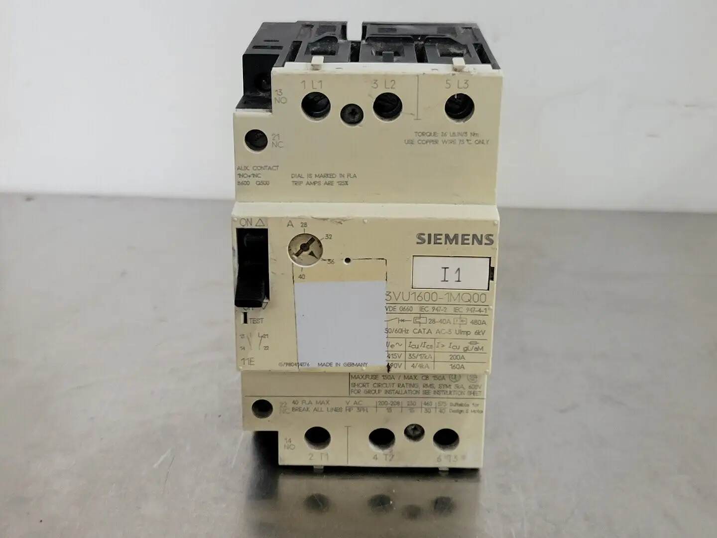 Used SIEMENS 3VU1600-1MQ00 Switchgears British Columbia CA | Lenmark #241409
