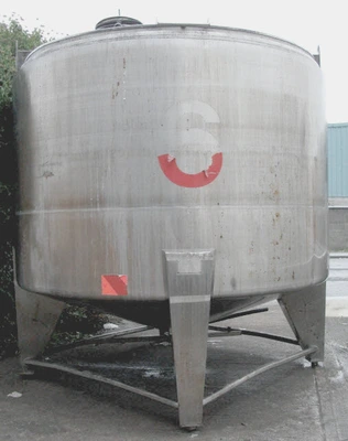 13,500L S/S JKTD Contra Rotational  mixing vessel 5.5 kW