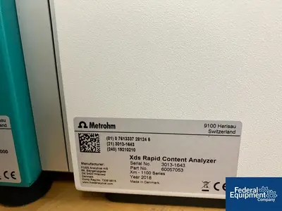 Used Metrohm Metrohm NIRSystems / FOSS XDS Rapid Content Analyzer XM-1100 Series Spectrometers Texas US | Federal Equipment Company #1337959