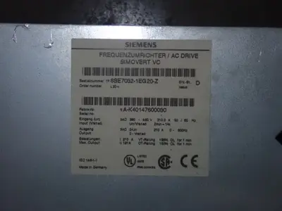 USED SIEMENS 6SE70321EG20Z