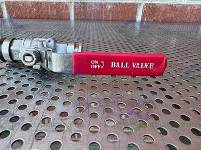 USED EDWARDS IBV16MKS STAINLESS STEEL VACUUM BALL VALVE W/ KF25 FITTING