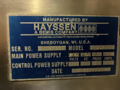 Hayssen VFFS Bagger