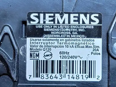 Used SIEMENS Q120 Switchgears British Columbia CA | Lenmark #835795