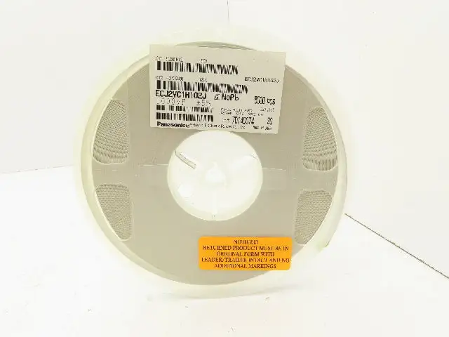 Panasonic ECJ2VC1H102J Ceramic Capacitors 1000 Pf ±5% 50V 5000 Pcs