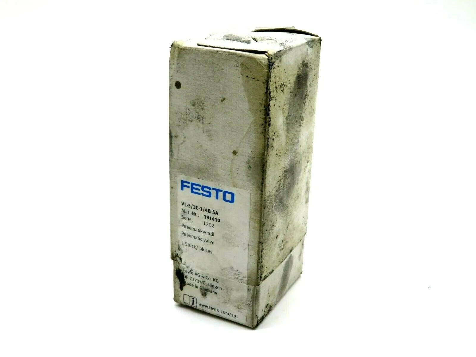 NEW SEALED FESTO VL-5/3E-1/4B-SA PNEUMATIC VALVE 191410 VL53E14BSA