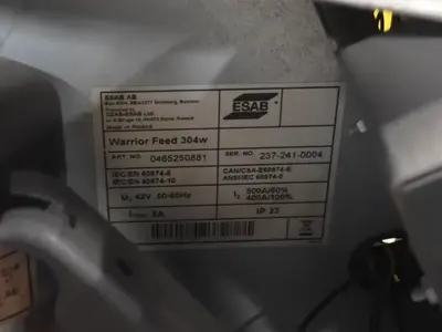 USED ESAB WARRIOR FEED304