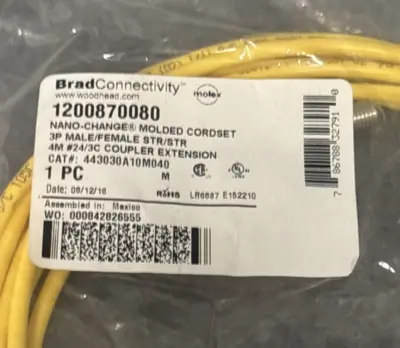 New | in-Stock Woodhead 443030A10M040 Cable & Wire California US | Davliegogo LLC #1705930
