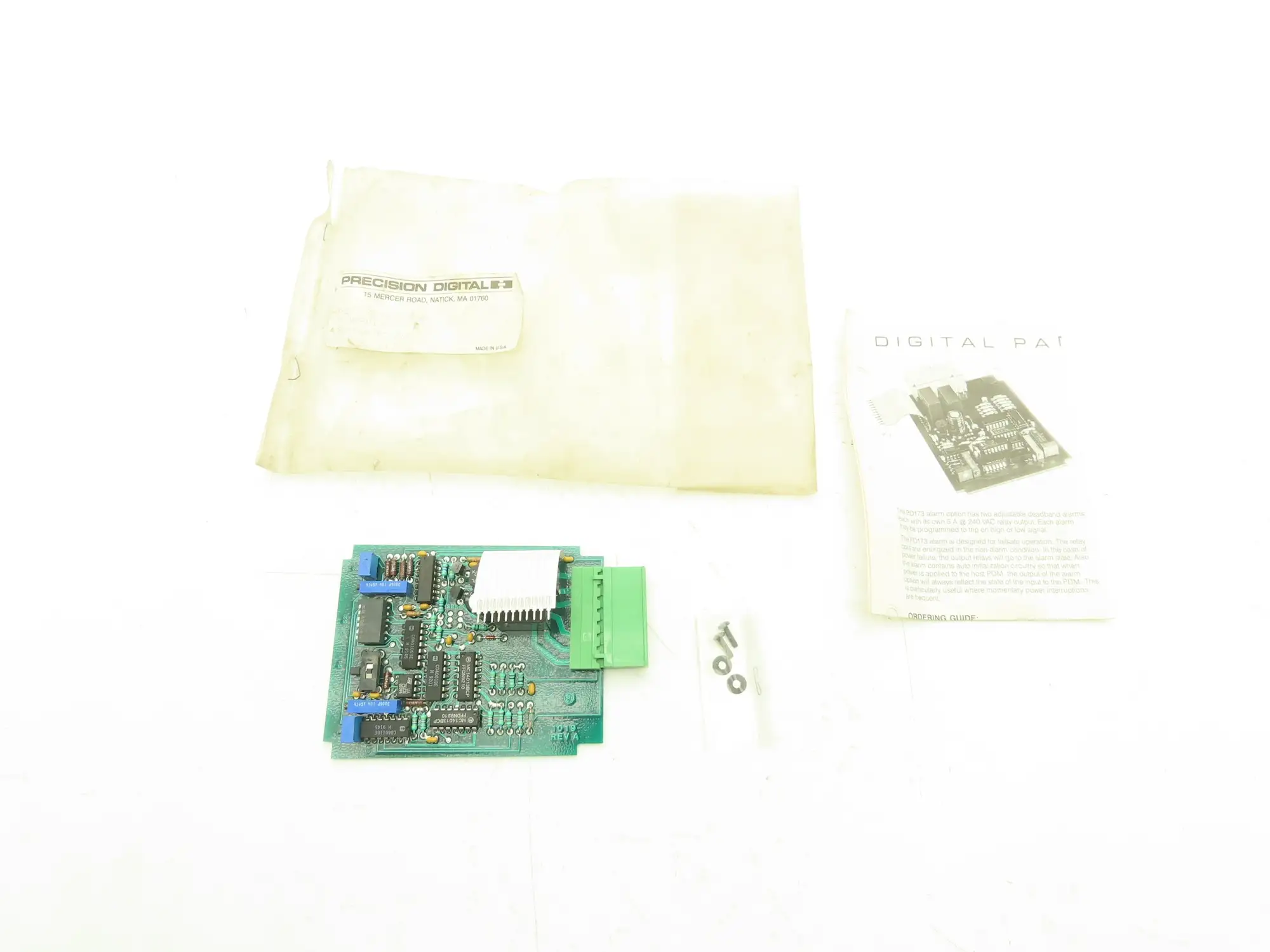 Precision Digital PD173 Printed Circuit Alarm Option Control Board 1019 Rev A