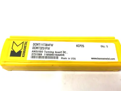 NEW KENNAMETAL DCMT-FW SCREW-ON INSERTS GRADE KCP25 DCMT11T304FW