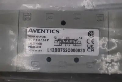 NEW OPEN BOX AVENTICS NUMATICS L12BB752O000030 100-120V 14.5-145PSI STK H1449A