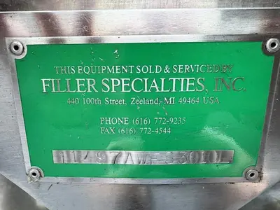 Used FILLER SPECIALTIES INC. AWFS3010L Overflow Pressure Gravity Liquid Fillers Pennsylvania US | Ferguson Packaging Machinery #1494950