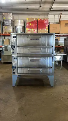 Used Bakers Pride Used Bakers Pride 304 Natural Gas Pizza Oven Double Deck Pizza Equipment Illinois US | Falcon Restaurant Supply #1373567