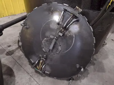 30" BARRETT MODEL #1100E MOTORIZED CHIP SPINNER / WRINGER w/ (2) CHIP PANS: STOCK #23373