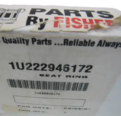 NEW FISHER 1U222946172 SEAT RING