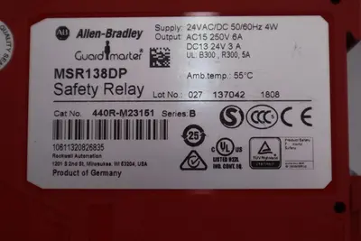 ALLEN-BRADLEY 440R-M23151 SER B 24VAC 250V SAFETY RELAY STOCK #K-2263
