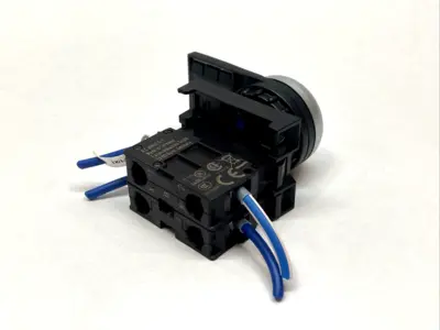 USED EATON PUSHBUTTON 22.5MM BLUE LED 230V 1NO W/ X2 M22-K10
