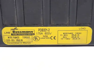 Used COOPER BUSSMANN PDB321-2 Terminal Blocks | Maverick Industrial Sales #1120145