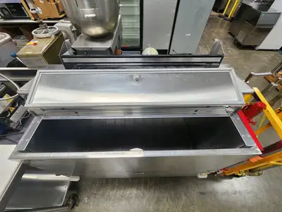 Used Mod U Serve Used 49" Mod U Serve MCT-SM2 Commercial Stainless Milk Cooler 12 Case Bottle Coolers Illinois US | Falcon Restaurant Supply #1376704