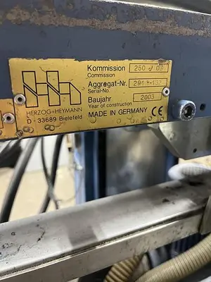 USED HERZOG & HEYMANN REGISTRATION TABLE W/ PLOW FOLD & PERF/SCORE/SLIT