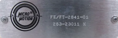 USED MICRO MOTION FE/FT-2841-01 MASS FLOW REMOTE UNIT FEFT284101 253-23011-N