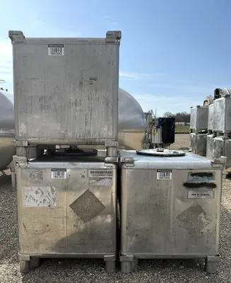 CLAWSON 345 Gallon Stainless Steel Liquid Tote TANKS / KETTLES | EcReCon Inc (1)
