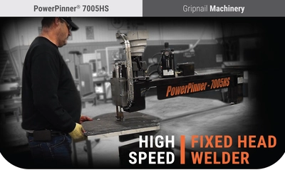 PowerPinner® 7005 – HS High Speed – Fixed Head Duct Lining Welder