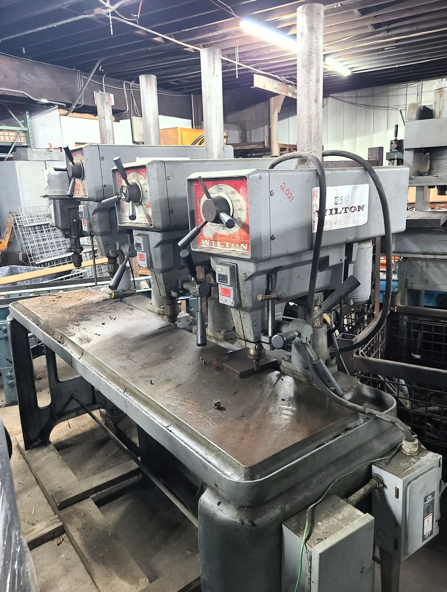 USED WILTON 4 HEAD DRILL PRESS
