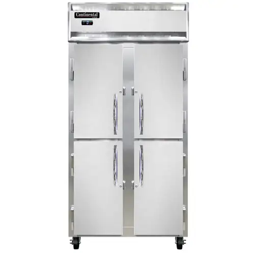 Continental 2FSENSSHD 36 1/4" Slim Line Two Section Reach In Freezer, (4) Left/right Hinge Solid Doors, 115v