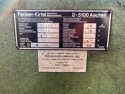 USED 1988 FECKEN-KIRFEL D-5100